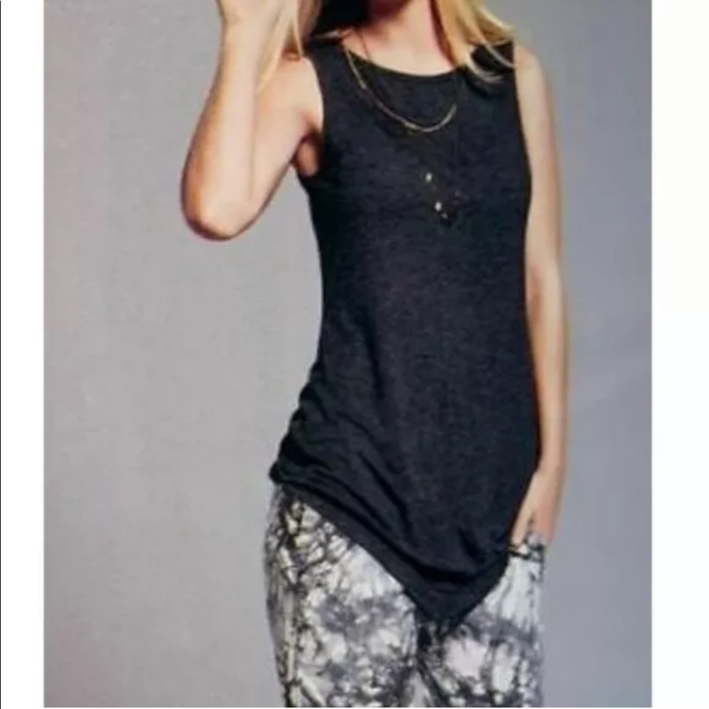 CABI Asymmetrical Grey Soft Tunic Tank Top